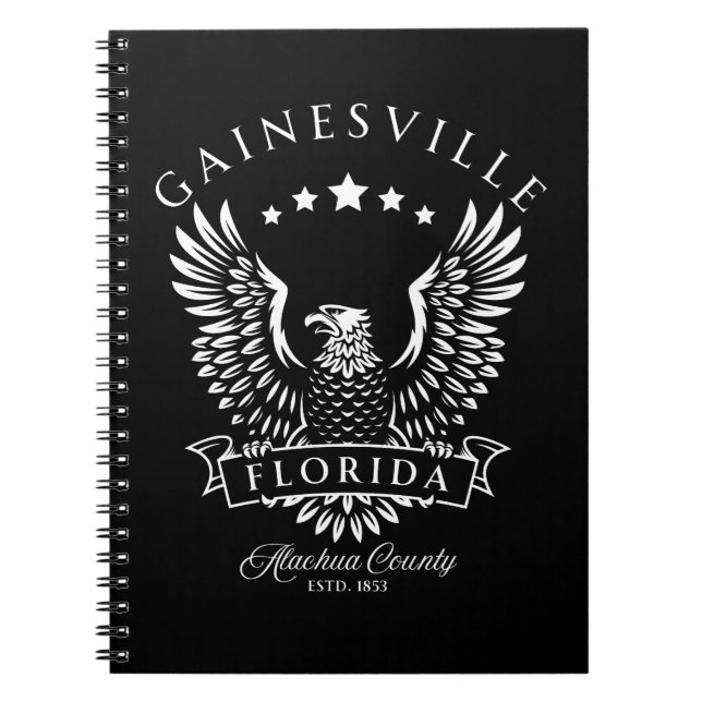Gainesville Alachua County Florida Vintage Eagle Notebook (Front)