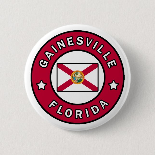 Gainesville Florida 2 Inch Round Button (Front)