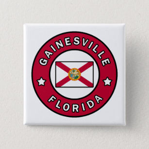 Gainesville Florida 2 Inch Square Button