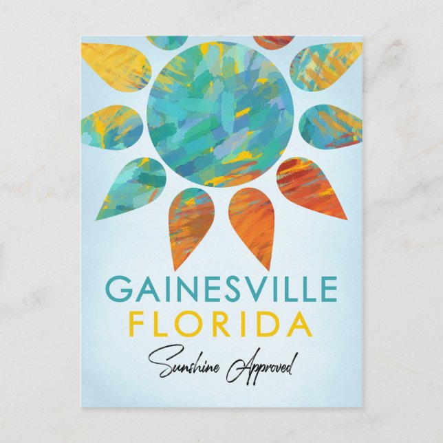 Gainesville Florida Sunshine Travel Postcard (Front)