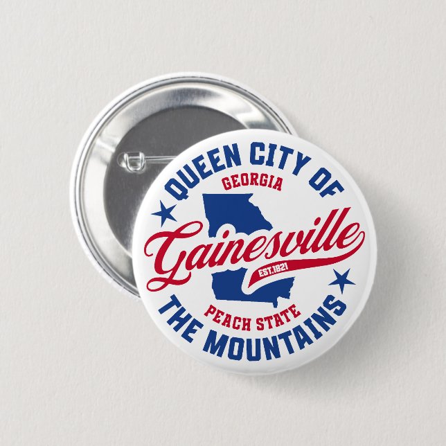 Gainesville, Georgia 2 Inch Round Button (Front & Back)