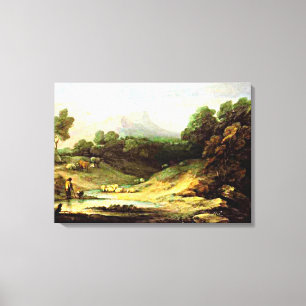 Gainsborough - Mountain Landscape with Shepherd Canvas Print