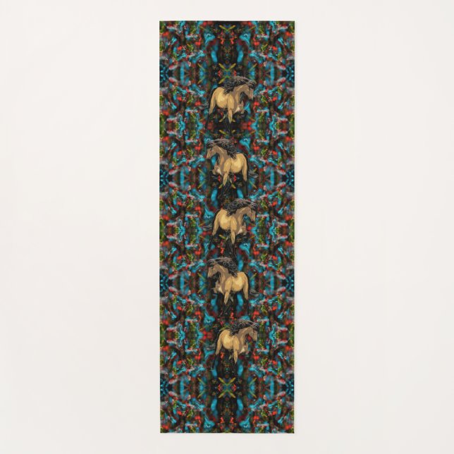 Gaited Horse Art Nouveau Abstract Yoga Mat (Front)