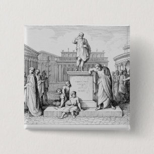 Gaius Gracchus Weeping Before his Father's 2 Inch Square Button