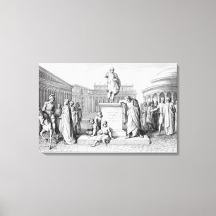 Gaius Gracchus Weeping Before his Father's Canvas Print