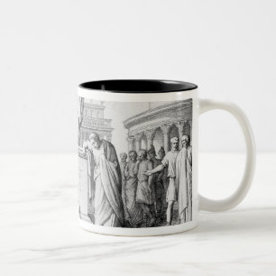 Gaius Gracchus Weeping Before his Father's Two-Tone Coffee Mug