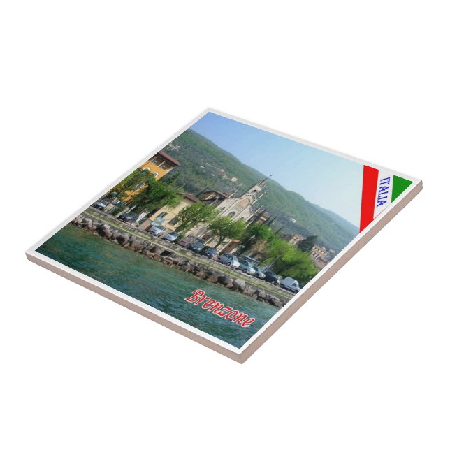 GAL018 BRENZONE, Lake Garda, Italy, Tile (Side)