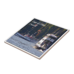 GAL100 LAKE COMO, Boats, Italy, Tile