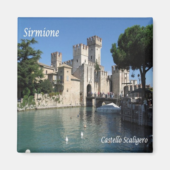 GAL111 SIRMIONE, Lake Garda, Castle Scaligero,  Magnet (Front)
