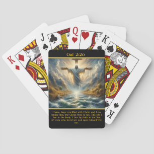 Gal 2:20 Radiant Saviour Cross Vision Playing Cards