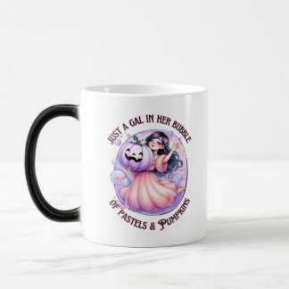 Gal in Her Bubble of Pastels & Pumpkins Magic Mug