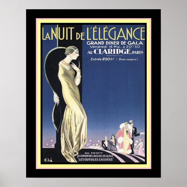 Gala Art déco Paris "Nuit de l'élégance" 16x20 (Devant)