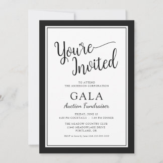 Gala Auction Fundraiser Corporate Business Invitation