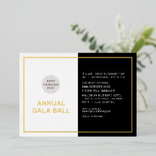 GALA BALL company logo formal black tie gold