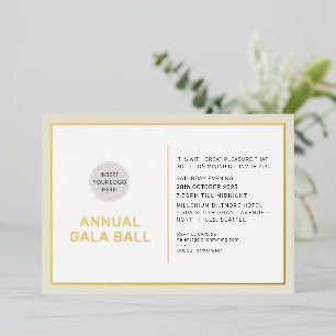 GALA BALL logo modern minimal ivory gold