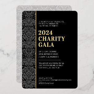 GALA BALL modern elegant event black tie gold 