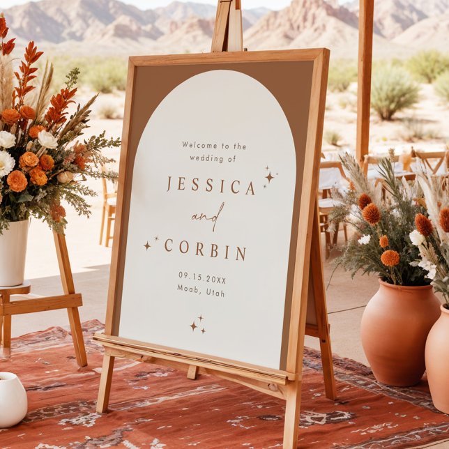 GALA Boho Terracotta Arch Celestial Star Welcome  Poster (Creator Uploaded)