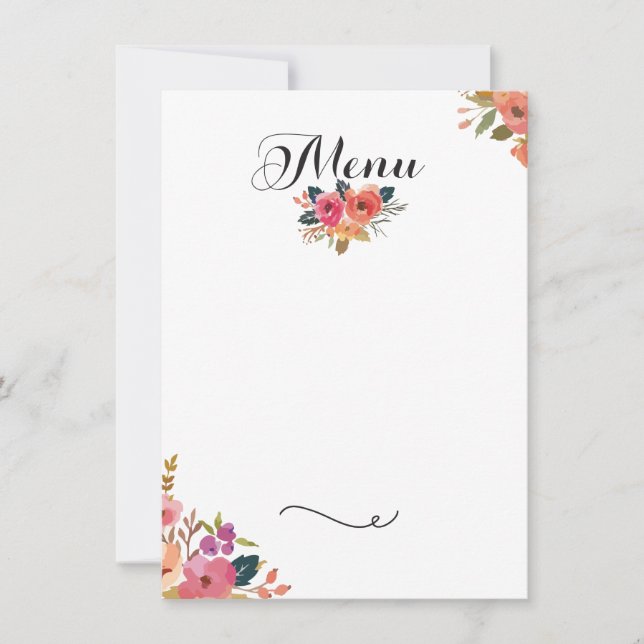 Gala Menu Invitation (Front)