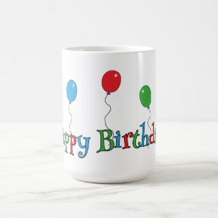 Gala of Colourful Happy Birthday Balloons Mug