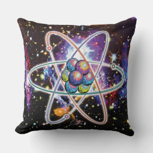 Galactic Atomic Throw Pillow