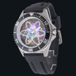 Galactic Atomic Watch<br><div class="desc">You’ve heard of atomic clocks and their perfect accuracy. Now own an Atomic Watch! This is a classy retro atomic design for the scientifically inclined or the enlightened intellectual. Own it to be spacey, stylish, trending and topical. Plus you’ll keep up to the minute for all your lectures, book signings...</div>