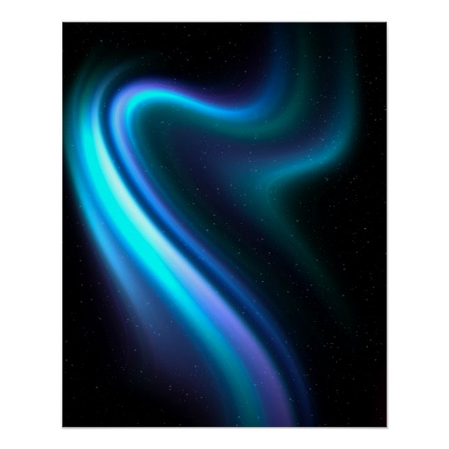 Galactic Aurora Polaris Glossy Poster (Front)