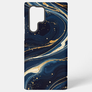 Galactic Blue and Gold Cosmic Motion Samsung Galaxy Case