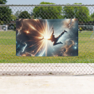 Galactic Breakdance Explosion in Deep Space Banner