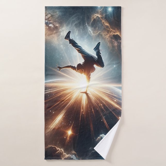 Galactic Breakdance Explosion in Deep Space Bath Towel Set (Bath Towel)
