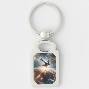 Galactic Breakdance Explosion in Deep Space Keychain