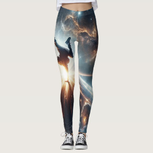 Galactic Breakdance Explosion in Deep Space Leggings