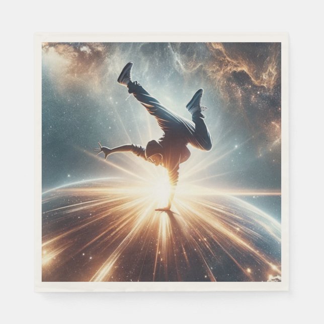 Galactic Breakdance Explosion in Deep Space Napkin (Front)