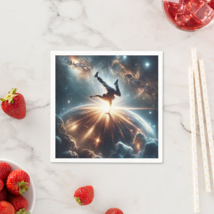 Galactic Breakdance Explosion in Deep Space Napkin