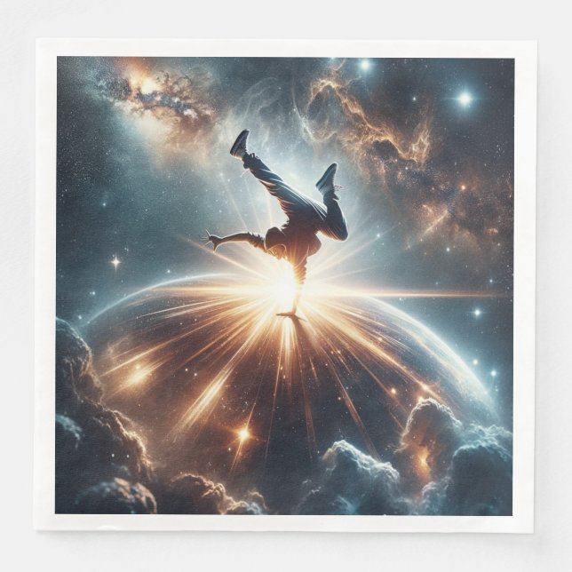 Galactic Breakdance Explosion in Deep Space Napkin (Front)