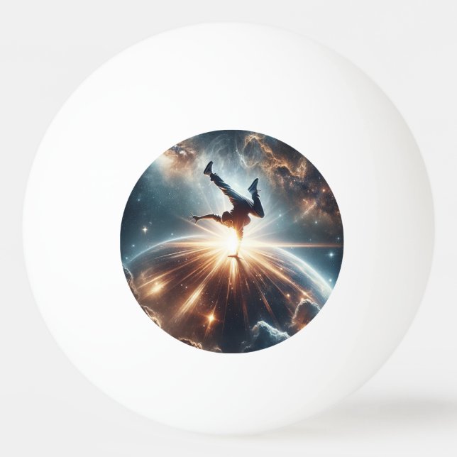 Galactic Breakdance Explosion in Deep Space Ping Pong Ball (Front)