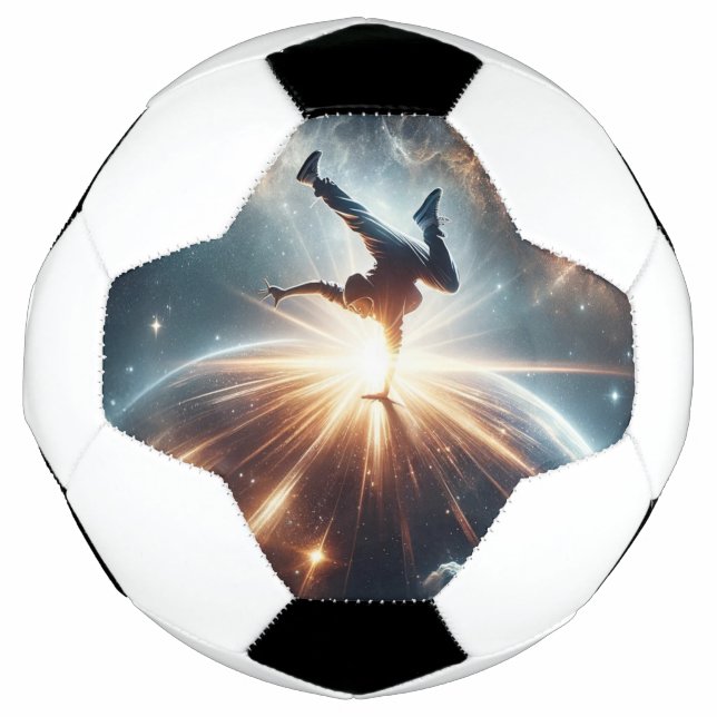 Galactic Breakdance Explosion in Deep Space Soccer Ball (Front)