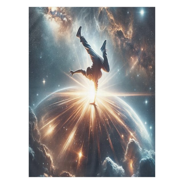 Galactic Breakdance Explosion in Deep Space Tablecloth (Front)