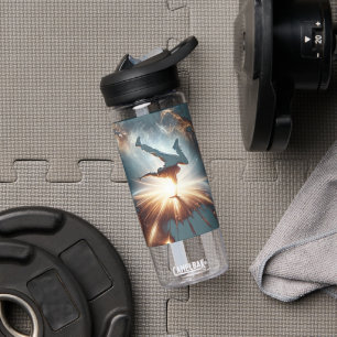 Galactic Breakdance Explosion in Deep Space Water Bottle