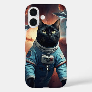 Galactic Cat Astronaut iPhone 16 Case