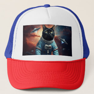 Galactic Cat Astronaut Trucker Hat