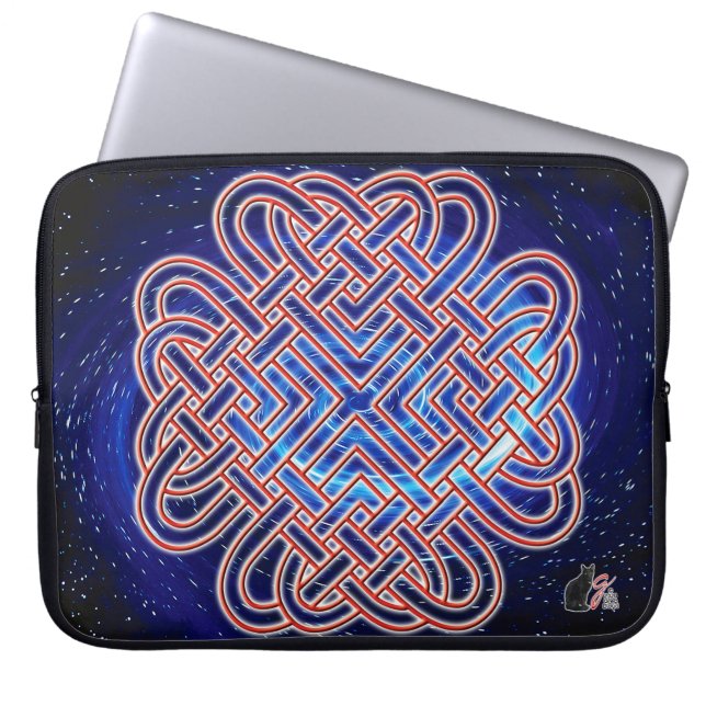 Galactic Celtic Love Knot Laptop Sleeve (Front)