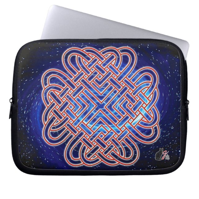 Galactic Celtic Love Knot Laptop Sleeve (Front)