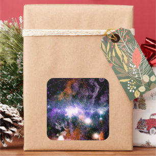 Galactic Center of Milky Way Galaxy X-Ray Hubble   Square Sticker