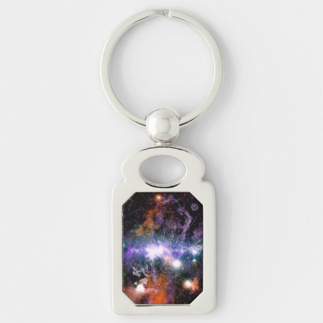 Galactic Centre of Milky Way Galaxy X-Ray Hubble   Keychain (Front)