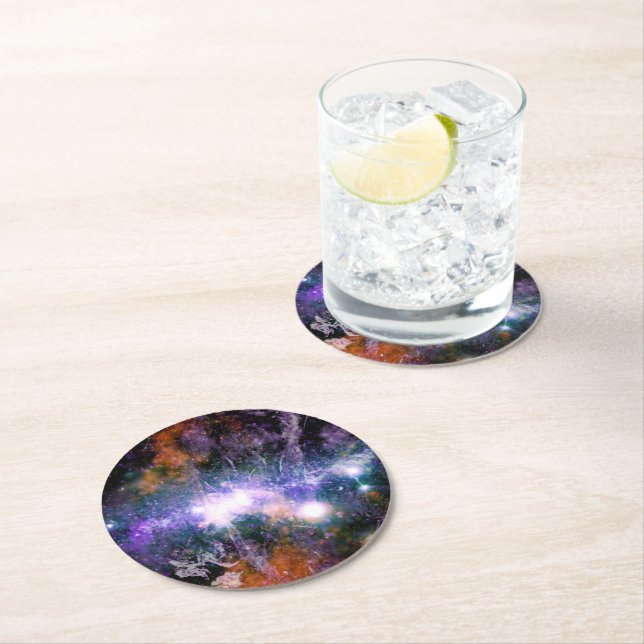 Galactic Centre of Milky Way Galaxy X-Ray Hubble   Round Paper Coaster (Insitu)