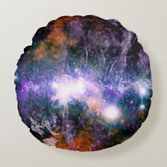 Galactic Centre of Milky Way Galaxy X-Ray Hubble   Round Pillow (Front)
