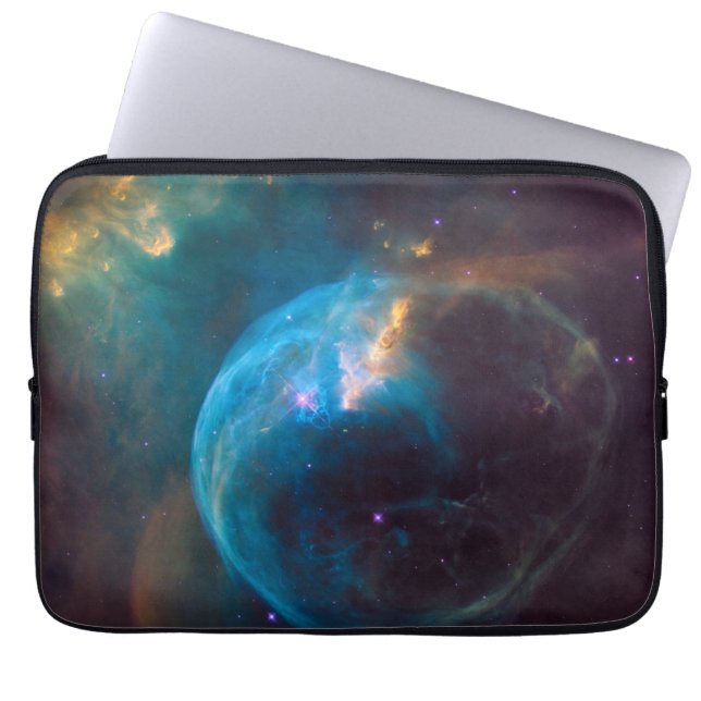 Galactic Cool Outer Space Pictures Cool Space Wood Laptop Sleeve (Front)