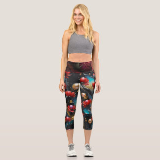 Galactic Dreams Leggings: Cosmic Comfort Capri Leggings