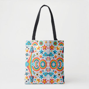 "Galactic Dreams" Patterned Tote Bag