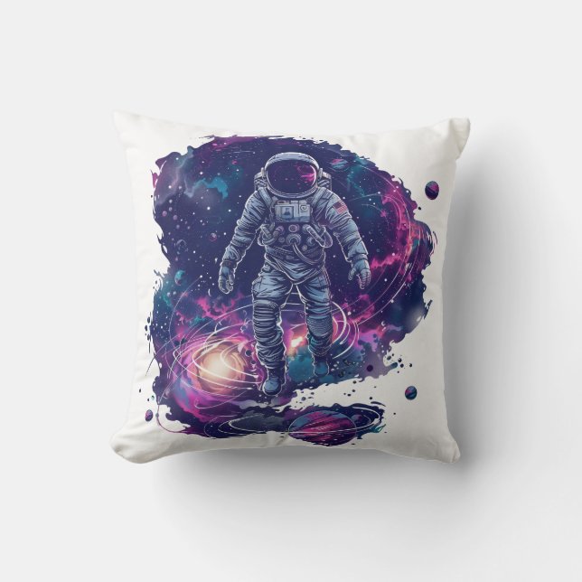 Galactic explorer throw pillow (Front)